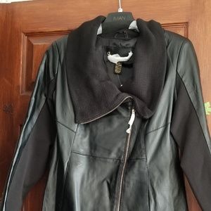 Black leather jacket
